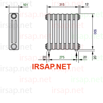 Радиатор IRSAP Tesi 30500/7 T16 CL 01